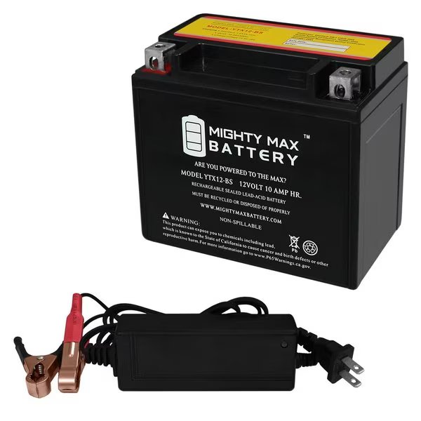 YTX12-BS Replacement Battery for Tytaneum YTX12-BS-FA With 12V 2Amp Charger, Mighty Max Battery, Mfr#: MAX3953552